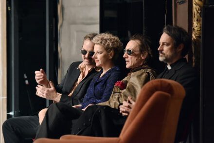 Po trilogiji Ivana Mraka: Mrakijada / Jurij Zrnec, Barbara Cerar, Marko Mandić in Rok Vihar Foto: Peter Uhan
