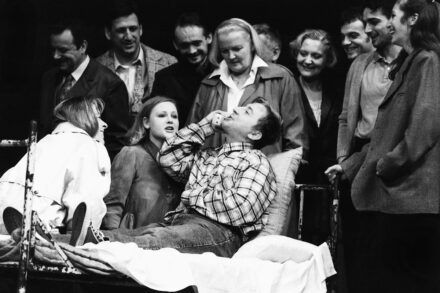 Na fotografiji: Andrej Nahtigal, Milena Zupančič, Roman Končar, Polona Juh, Ludvik Bagari, Metoda Zorčič, Gregor Baković, Marko Okorn, Jerica Mrzel, Valter Dragan, Gorazd Logar in Vesna Lubej Foto: Tone Stojko