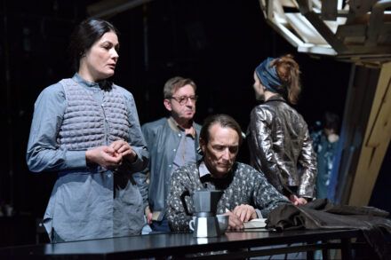 Karl Ove Knausgård: The Morning Star / Pia Zemljič, Gregor Baković, Marko Mandić and Iva Babić. Photo by Peter Uhan.