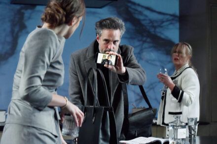 Ivan Cankar: For the Good of the Nation / Tina Vrbnjak, Rok Vihar and Zvezdana Mlakar. Photo by Peter Uhan.